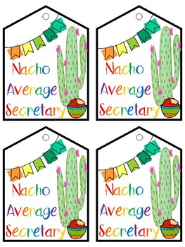Preview of Nacho Average Secretary Gift Label *FREEBIE*