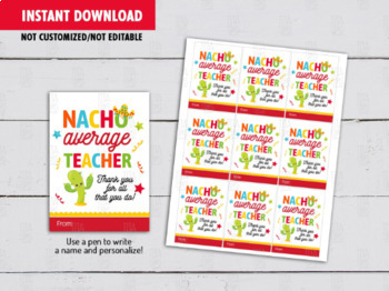 Download Nacho Average Teacher Worksheets Teaching Resources Tpt