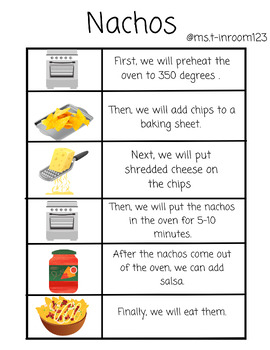Preview of Nacho Recipe - Life Skills