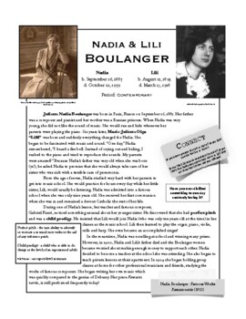 Preview of Nadia & Lili Boulanger - Composer Biography