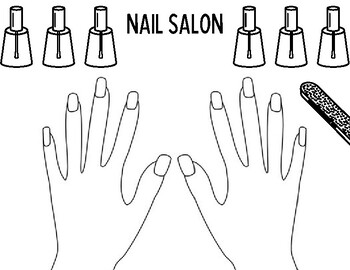 Nail Painting Coloring Worksheet by Gabrielle Collier | TPT
