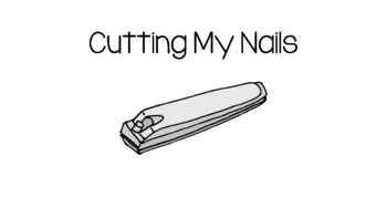 cutting nails clipart black and white