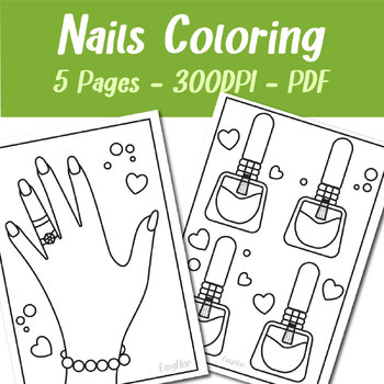 nail polish coloring page