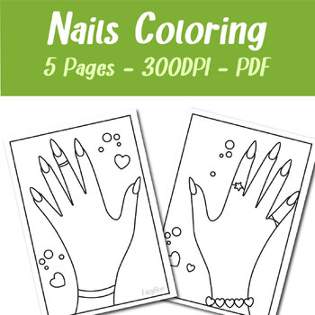 nail coloring page