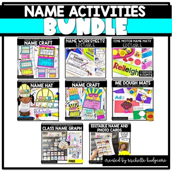 Preview of Name Activities BUNDLE Back to School All About Me