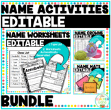 Name Mats Editable | Back to School by The Teacher Gene | TPT