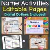 Name Activities Editable - Name Writing, Name Recognition 