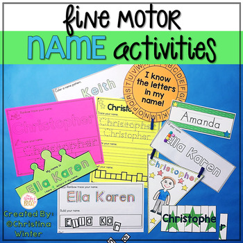 Preview of Editable Name Practice – Fine Motor Name Activities