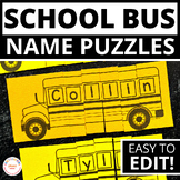 Transportation School Bus Back to School Craft - Name  Pra