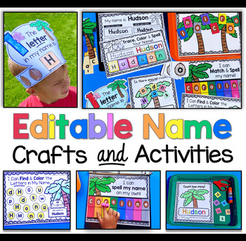Preview of Name Activities and Worksheets - Crafts - Bulletin Board Alphabet Name Practice
