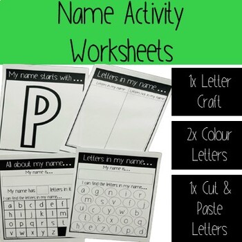 Preview of Name Activity Worksheets