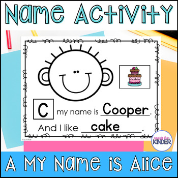 Preview of Name Activity for A my Name is Alice and Alliteration