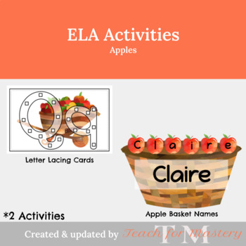Preview of Name Activity for Preschool: Apples