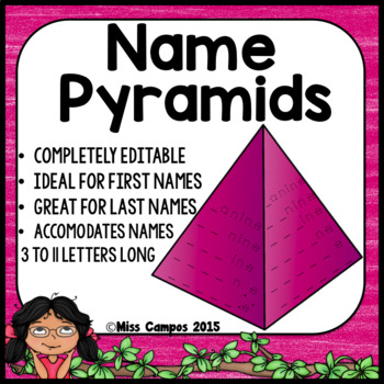 Preview of Name Recognition with Name Pyramids - EDITABLE