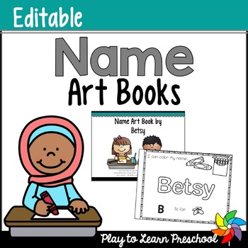 Preview of Name Art Books - Editable!