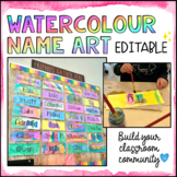 Name Art with Watercolours - Editable