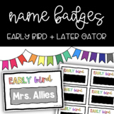 Name Badges for AM/PM Classes (Pre-K, TK, Kindergarten)