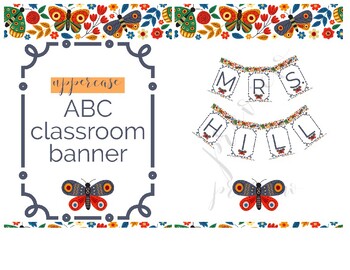 Preview of Back to School Name Banner | Printable Classroom Banner| Uppercase Letters