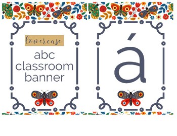 Preview of Name Banners: Spanish | French | German | Printable Classroom Banner| Lowercase
