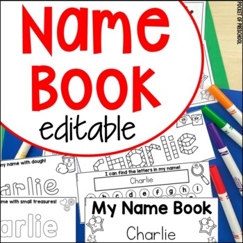 Preview of Name Book and Practice Pages - Editable