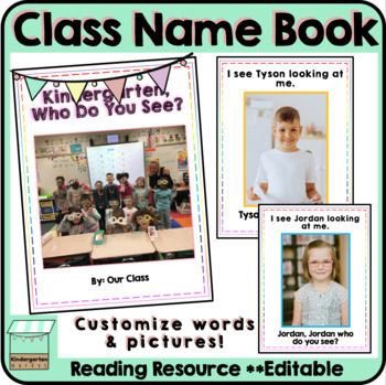 Preview of Name Book for Building Classroom Community | Kindergarten, What Do You See