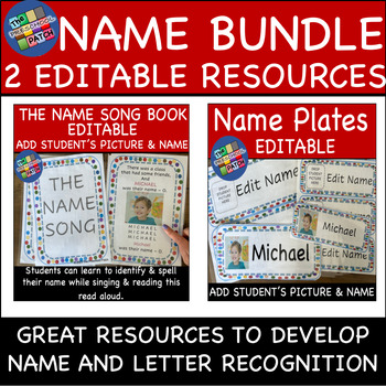 Preview of Name Bundle - 2 Editable Resources Name and Letter Recognition PreK Preschool