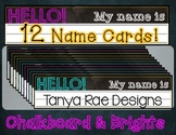 Name Cards {Chalkboard & Brights}