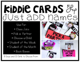 Name Cards : Editable Kiddie Cards