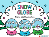 Name Craft Activities EDITABLE - Snowglobe - Winter