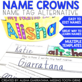 Name Crowns | Back To School Name Practice | Name Tags