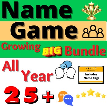 Preview of Name Game Big Bundle Full Year Long Activities Resources Group Games
