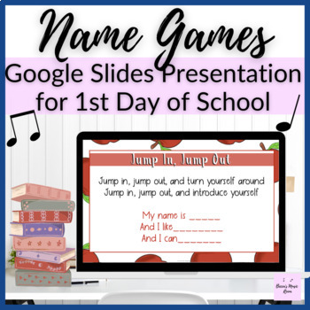 Preview of Name Games Presentation for Back to School or 1st Day of School in Music Class