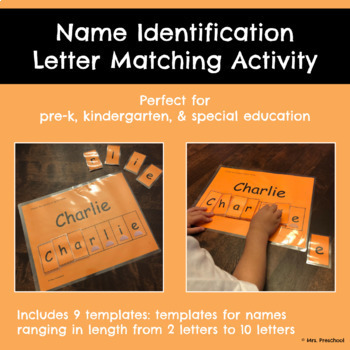 Preview of Name Identification/Matching | Editable Name Practice