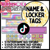 Name & Locker Tags - Disco Daydream, Colorful Classroom Decor