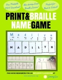 Matching Name Game with Print & Braille