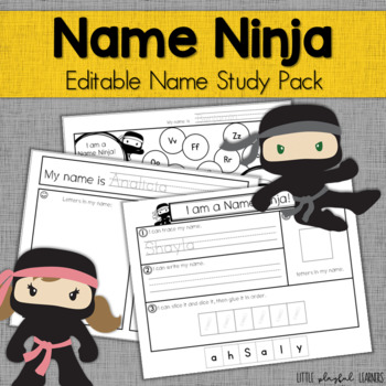 Preview of Name Practice: Name Ninja {EDITABLE}