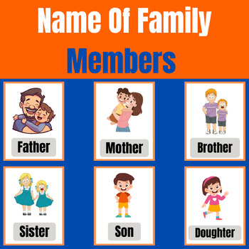 Name Of Family Members: Printable Flashcards For Kids by Saadia Emporium