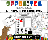 Name: Opposite Worksheets, Worksheets, and Small Group Games K-1