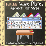 Name Plates - Alphabet Desk Strips: Handwriting-Without-Te