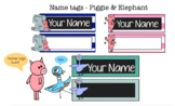Name Plates - Best Friends - Pig & Elephant