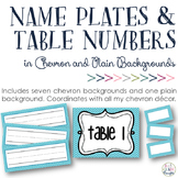 Name Plates, Bin Cards & Table Numbers: Chevron