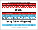 Name Plates – Coordinates with Seuss-like Colors Classroom Theme