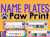 Name Plates Paw Prints Theme
