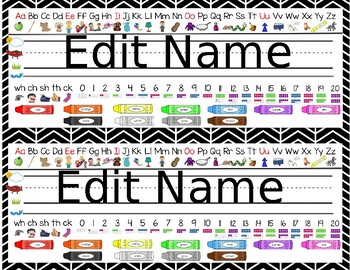 Name Plates- Phonics (with digraphs), Tens Frames, Color Words by ...