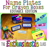 Editable Name Plates for Crayon Boxes