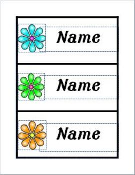 Preview of Name Plates for desks from Meet The Teacher Themed Packet