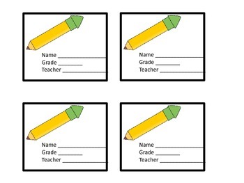 Name Plates with Pencil Theme by Fun Teach | Teachers Pay Teachers