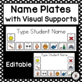 Name Plates with Visuals EDITABLE