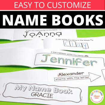 Preview of Editable Name Books - I Can Write My Name Tracing & Writing Practice Activities