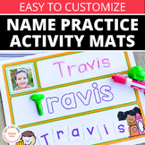 Name Practice | Editable Name Activities Mats for Preschool and Pre-K